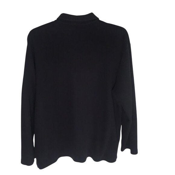 Nautical Moving Bleu Sweater Women Large Navy Blue Full Zip Embroidered Cardigan - Picture 10 of 16